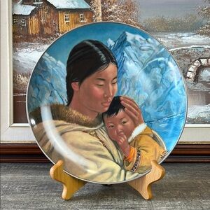 Vtg Kaiser Motherhood Nori Peters Inuit Mother and Child Decorative Plate